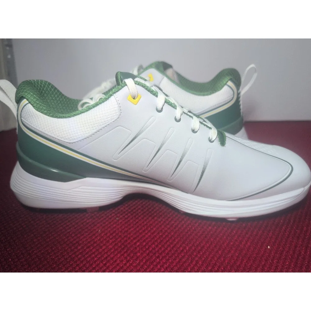 Sqairz GFP Metal Baseball Cleat Shoe Light Gray And Green Men's 11.5 Athletic